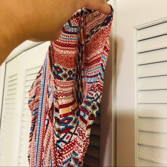 Umgee Women's Short Sleeve Mini Shift Dress in Size Small Southwestern Print - Picture 4 of 8